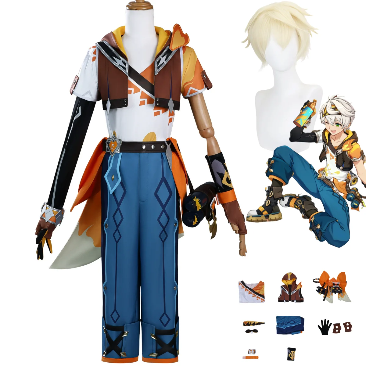 Genshin Impact: Bennett | Knights of Favonius Uniform Cosplay Costume Set