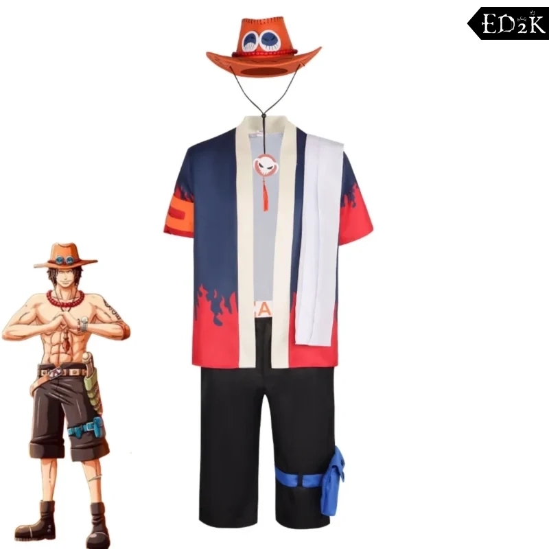 Alternative view of One Piece: Portgas D. Ace | Marine Uniform Cosplay Costume