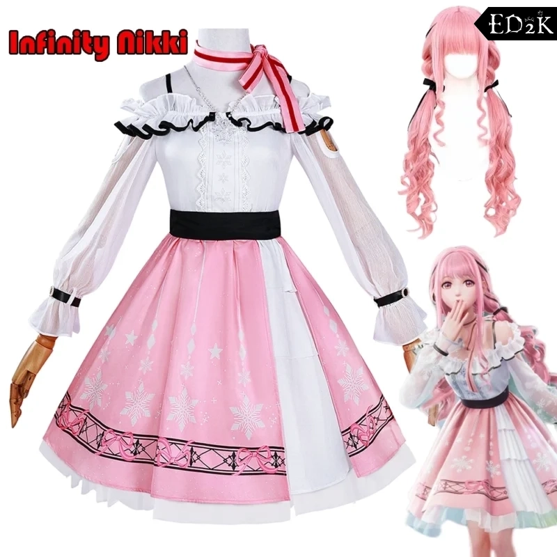 Infinity Nikki: Nikki | Sweet Pink Princess Dress Cosplay Costume Set