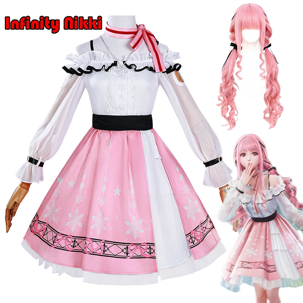 Infinity Nikki: Nikki | Sweet Pink Princess Dress Cosplay Costume Set