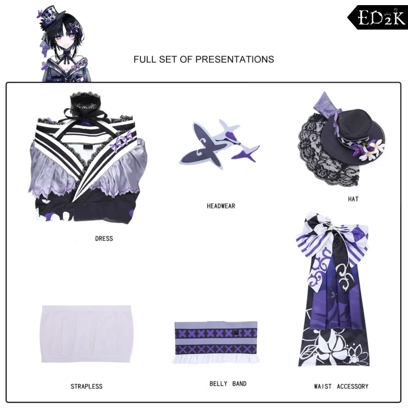 Magical Girl Witch Trial: Houshou Maago | Traditional Japanese Kimono Cosplay Costume Set
