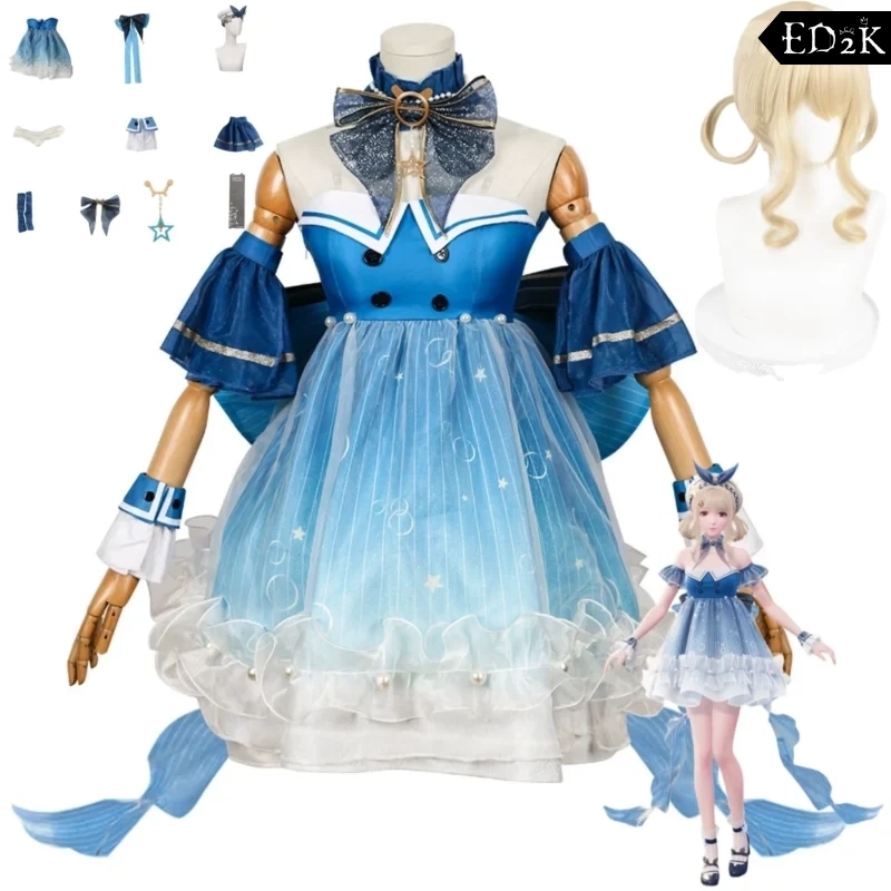 Infinity Nikki: Nikki | Blue Bubbles Princess Dress Cosplay Costume Set