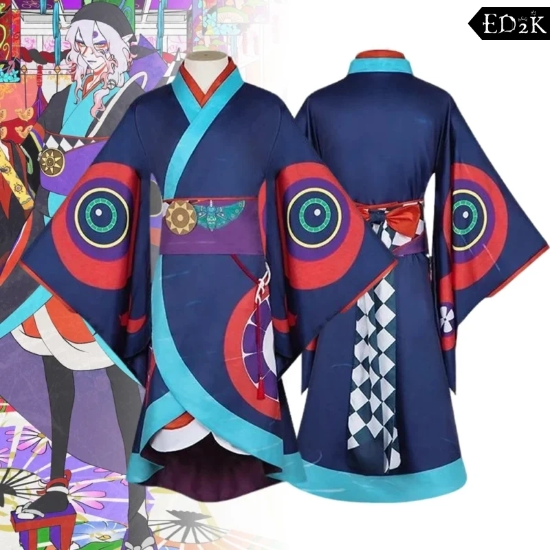 Mononoke: The Medicine Seller | Blue Traditional Kimono Costume Cosplay