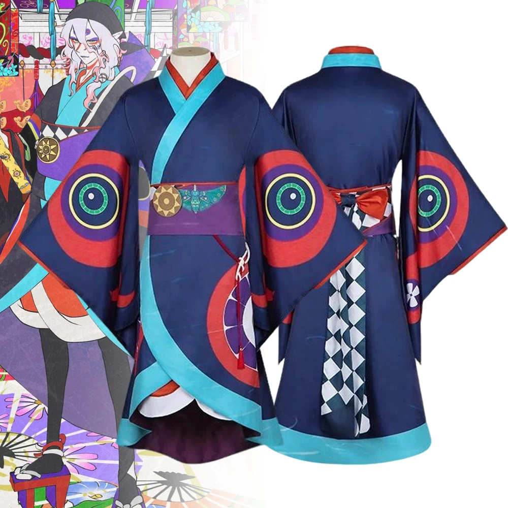 Mononoke: The Medicine Seller | Blue Traditional Kimono Costume Cosplay