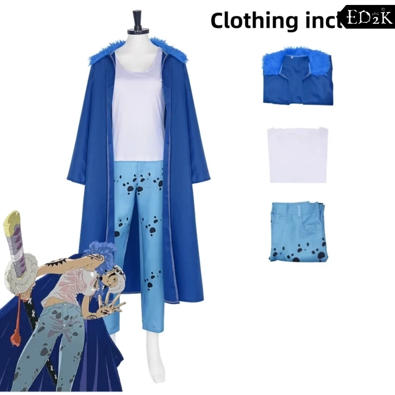 One Piece: Trafalgar Law | Blue Coat Cosplay Costume