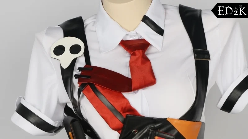 Neon Genesis Evangelion X Honkai Impact 3rd: Asuka Langley Soryu | White Uniform Cosplay Costume Set