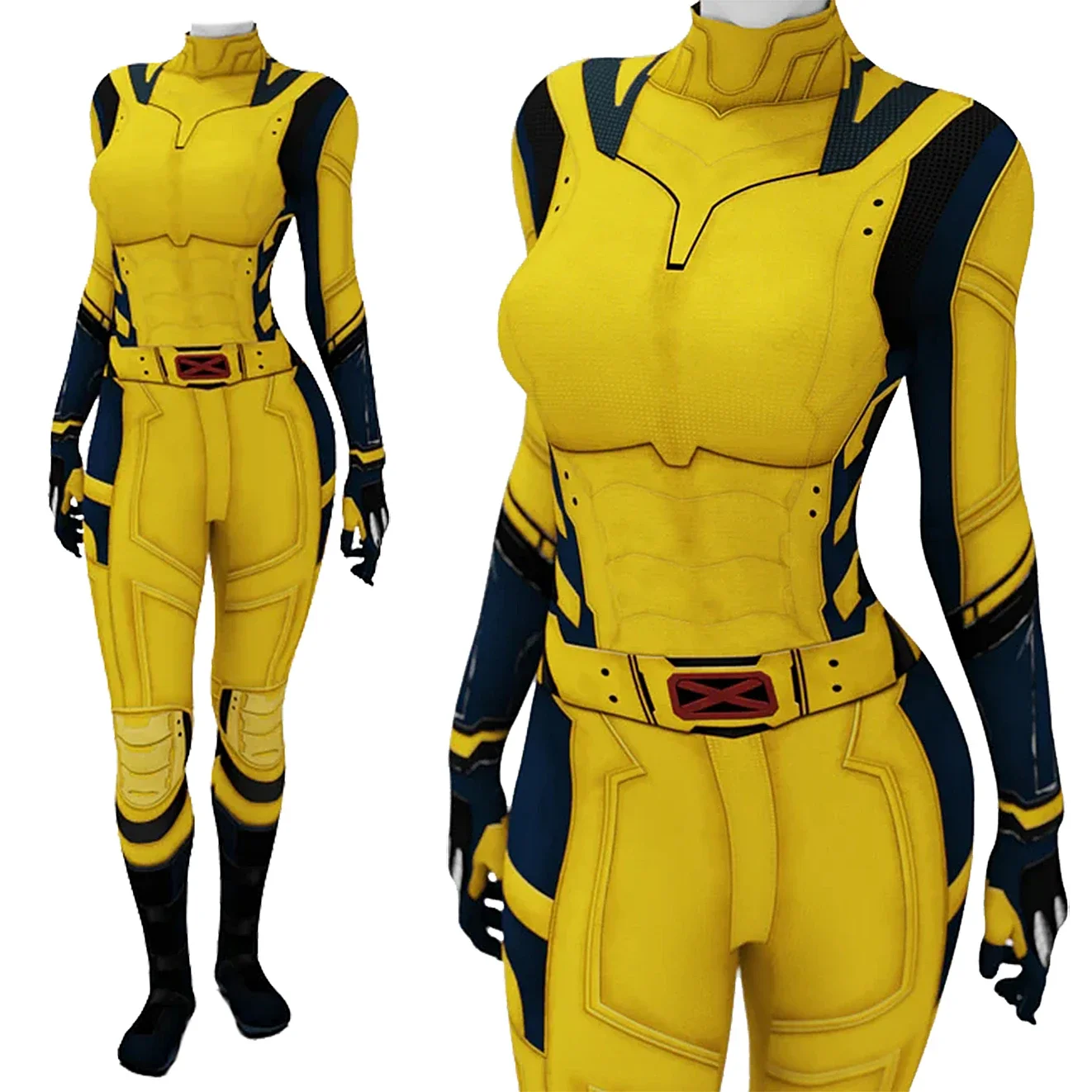 Incredible Hulk: Logan Howlett(Wolverine) | Yellow Bodysuit Cosplay Costume