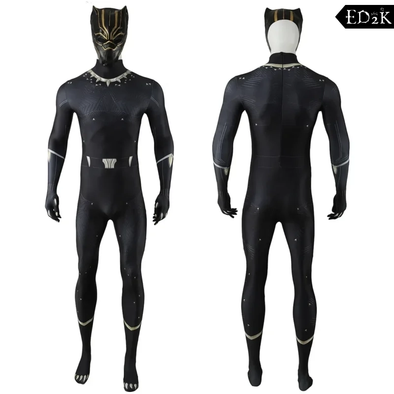 Alternative view of Black Panther: ‌T'Challa | Marvel-Inspired Black Panther Cosplay Bodysuit