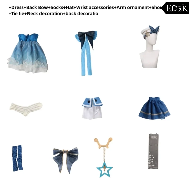 Infinity Nikki: Nikki | Blue Bubbles Princess Dress Cosplay Costume Set