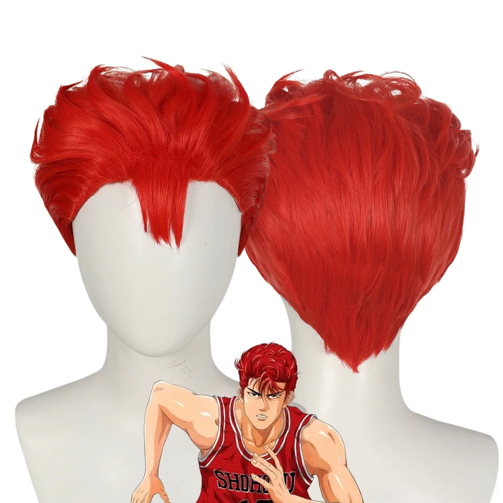 Slam Dunk: Sakuragi Hanamichi | Red Short Synthetic Wig Cosplay
