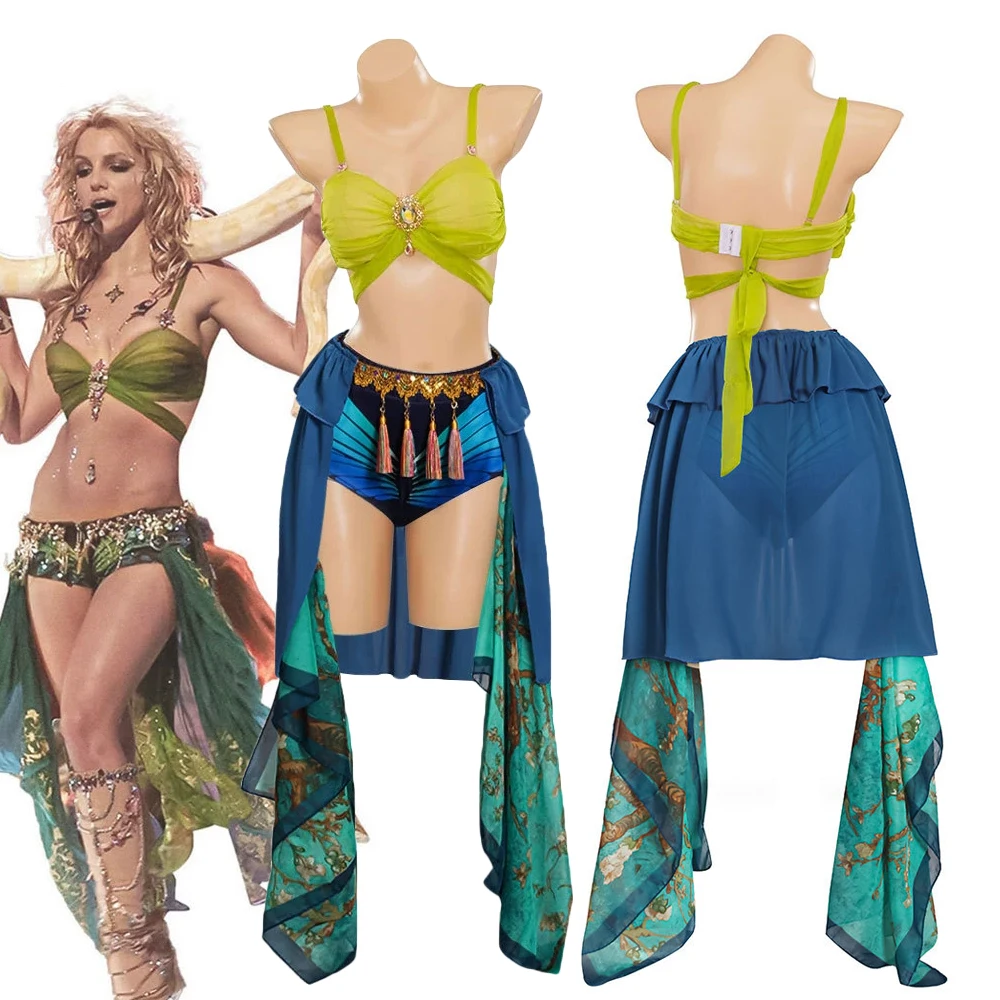 Britney Jean Spears | Costume with Bra Top and Short Skirt Cosplay