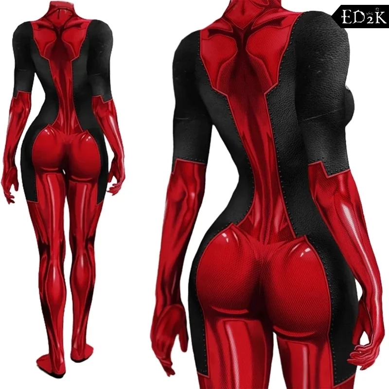 Alternative view of New Mutants: Wade Winston Wilson (Deadpool) | Marvel-Inspired Deadpool Spandex Bodysuit Cosplay Costume