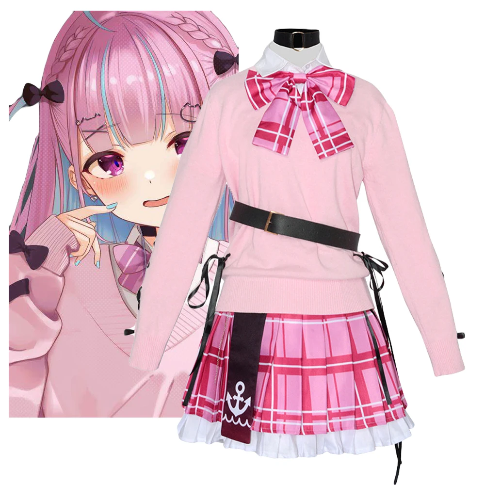 Hololive: Minato Aqua | School Uniform Costume Cosplay
