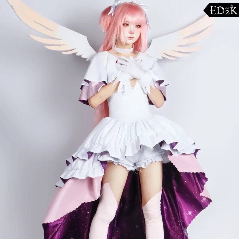 Puella Magi Madoka Magica: Madoka Kaname | White Uniform Cosplay Costume Set