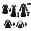 Project Sekai: SHINONOME ENA And AKIYAMA MIZUKI And YOISAKI KANADE And Asahina Mafuyu | Black Nun Habit Costume Cosplay