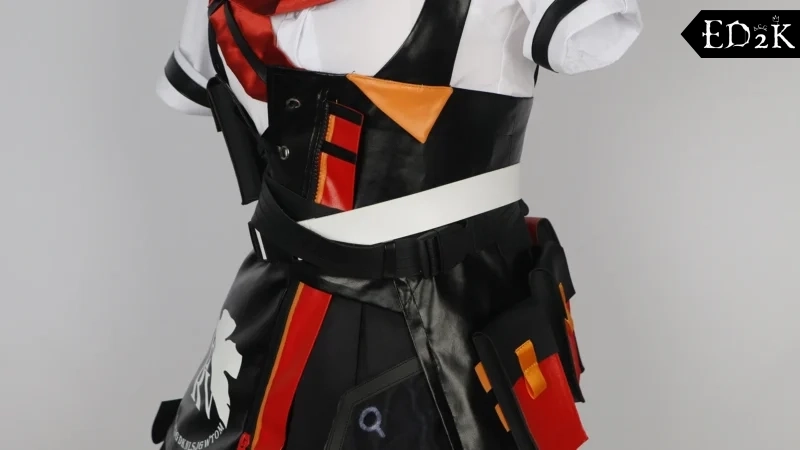 Neon Genesis Evangelion X Honkai Impact 3rd: Asuka Langley Soryu | White Uniform Cosplay Costume Set