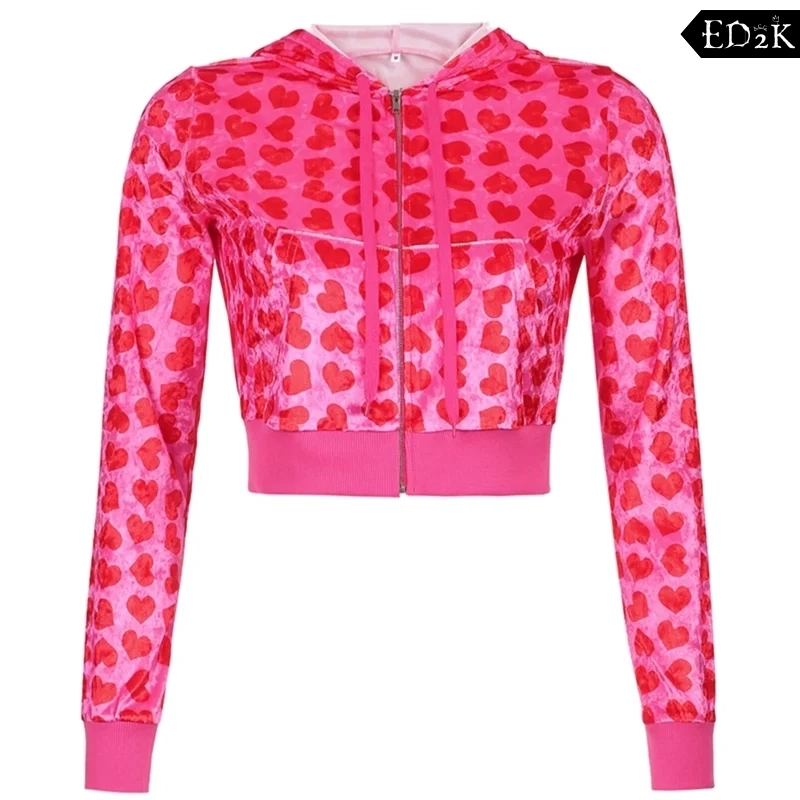 Alternative view of Jennifer's Body: Jennifer Check | Pink Heart Graphic Hoodie Costume Cosplay