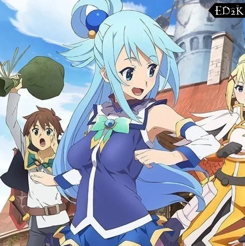 KonoSuba: Aqua | Blue Goddess Dress Cosplay Costume