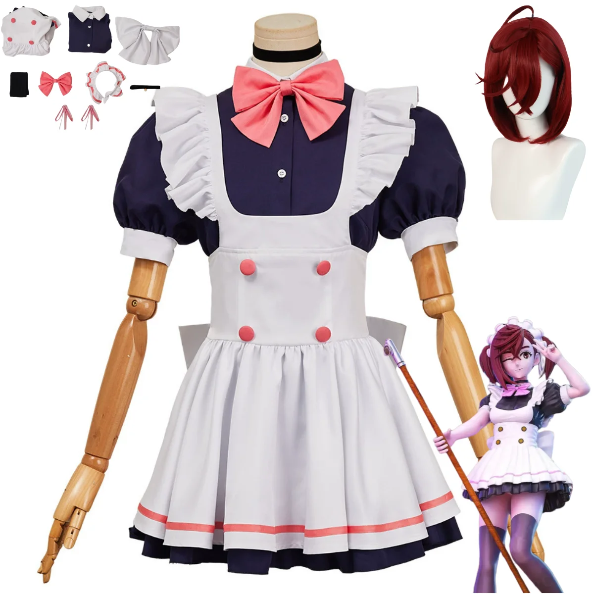 Dan Da Dan: Ayase Momo | Maid Cosplay Costume Set