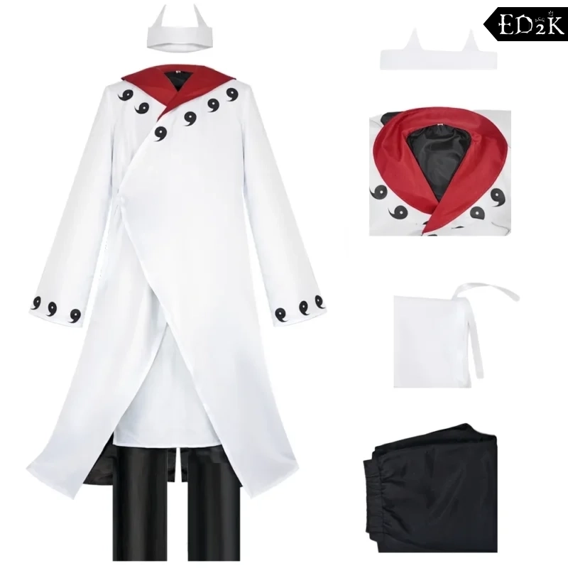 Naruto: Uchiha Madara | White Coat Cosplay Costume Set