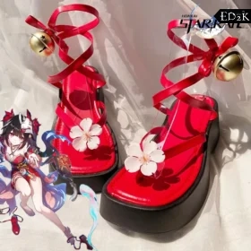 Honkai: Star Rail: Sparkle | Red Cosplay Shoes