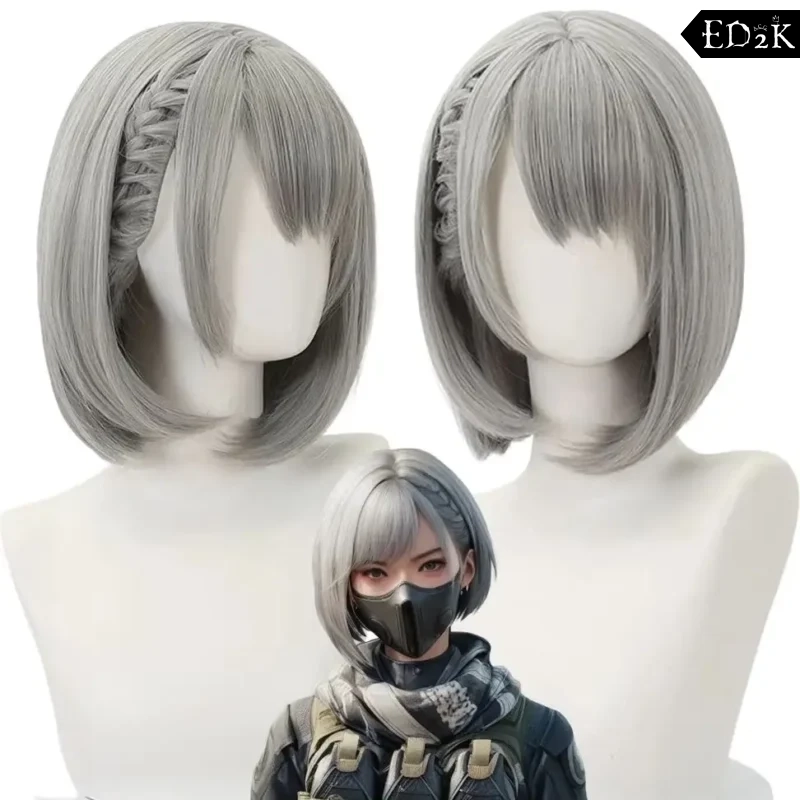 Delta Force: Mai Xiaowen | Silvery Heat-Resistant Synthetic Wig Cosplay