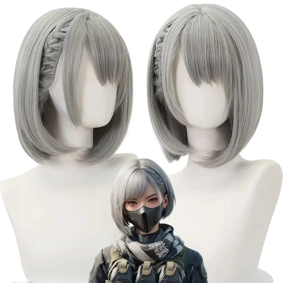 Delta Force: Mai Xiaowen | Silvery Heat-Resistant Synthetic Wig Cosplay
