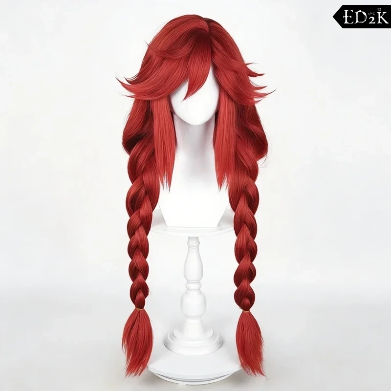 Alternative view of GACHIAKUTA: Li Glaze | Red Braided Heat-Resistant Wig Cosplay