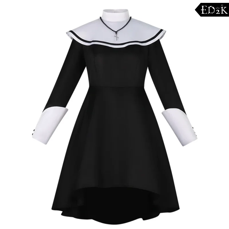 Project Sekai: SHINONOME ENA And AKIYAMA MIZUKI And YOISAKI KANADE And Asahina Mafuyu | Black Nun Habit Costume Cosplay