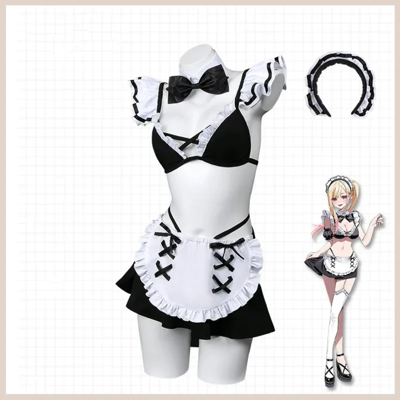 Alternative view of My Dress-Up Darling: Kitagawa Marin | Generic Maid Costume with Wig Cosplay Set