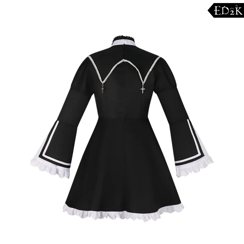 Project Sekai: SHINONOME ENA And AKIYAMA MIZUKI And YOISAKI KANADE And Asahina Mafuyu | Black Nun Habit Costume Cosplay