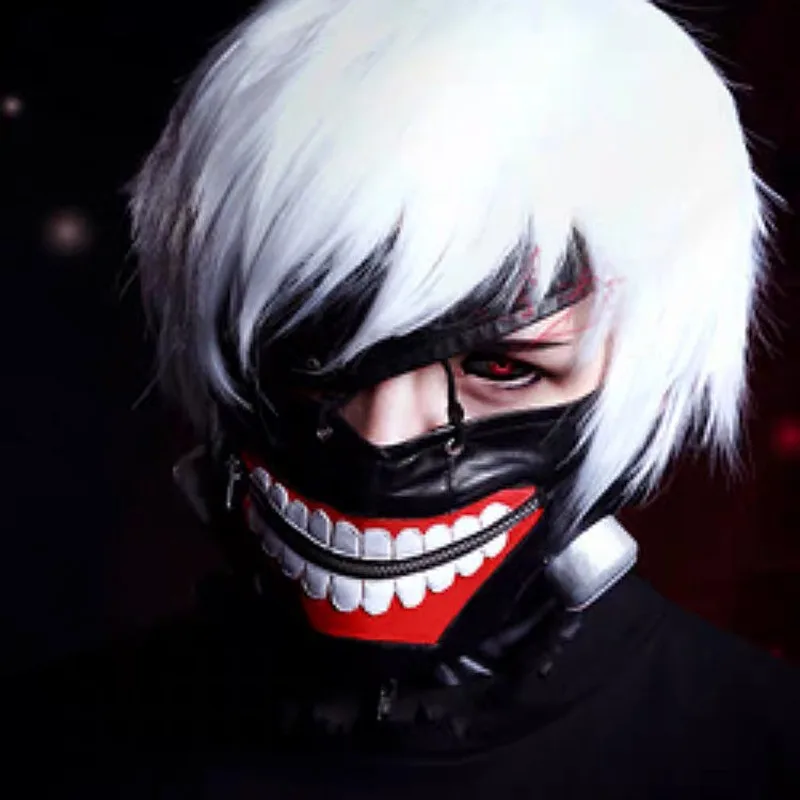 Alternative view of Tokyo Ghoul: Kaneki Ken | Zipper Face Mask Cosplay Props