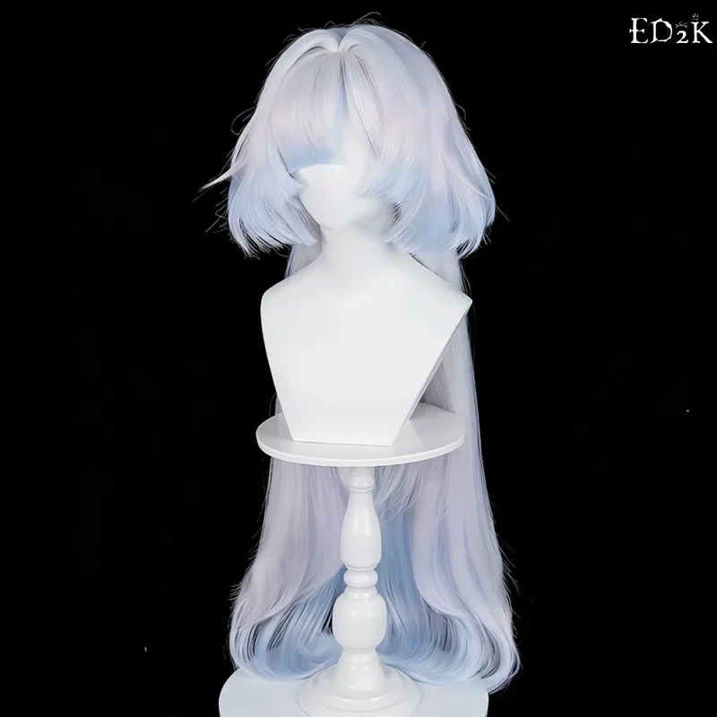 Wuthering Waves: MORNYE | Generic Silver Blue Gradient Long Synthetic Wig Cosplay