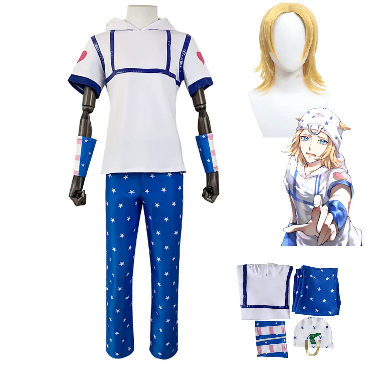 JoJo’s Bizarre Adventure: Steel Ball Run | Johnny Joestar Racing Suit Cosplay Costume Set