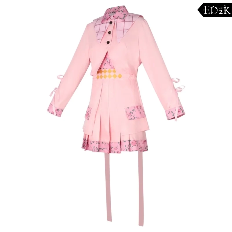 Alternative view of Project SEKAI: Kohane Azusawa | Valentine's Day Pink Dress Cosplay Costume Set
