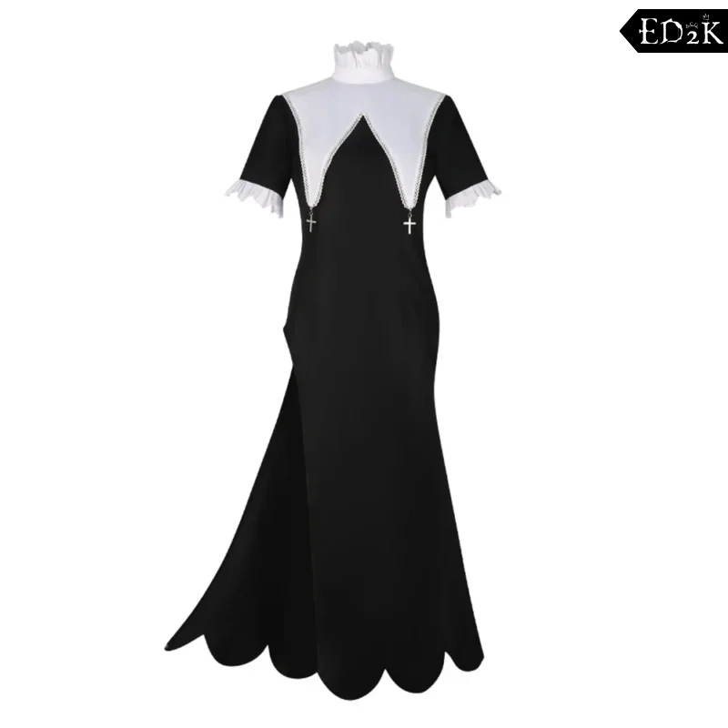 Project Sekai: SHINONOME ENA And AKIYAMA MIZUKI And YOISAKI KANADE And Asahina Mafuyu | Black Nun Habit Costume Cosplay