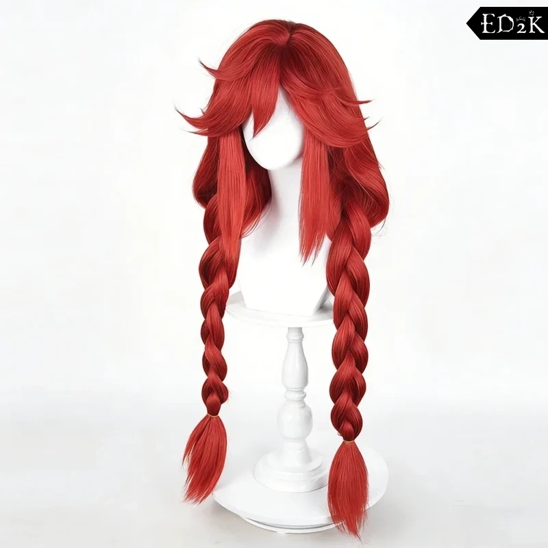 GACHIAKUTA: Li Glaze | Red Braided Heat-Resistant Wig Cosplay