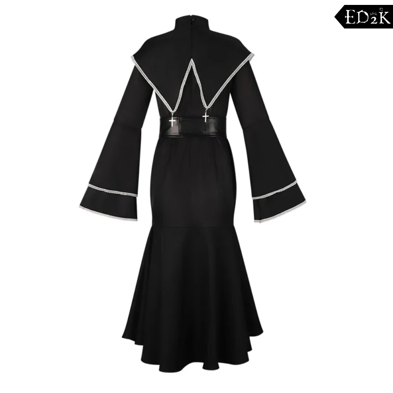 Project Sekai: SHINONOME ENA And AKIYAMA MIZUKI And YOISAKI KANADE And Asahina Mafuyu | Black Nun Habit Costume Cosplay