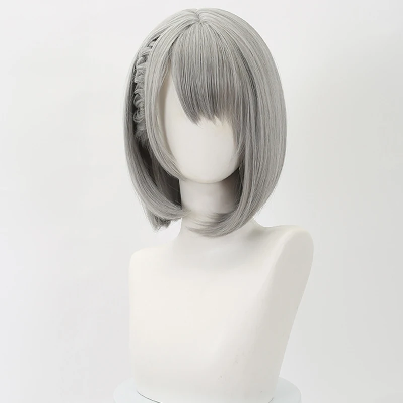 Alternative view of Delta Force: Mai Xiaowen | Silvery Heat-Resistant Synthetic Wig Cosplay