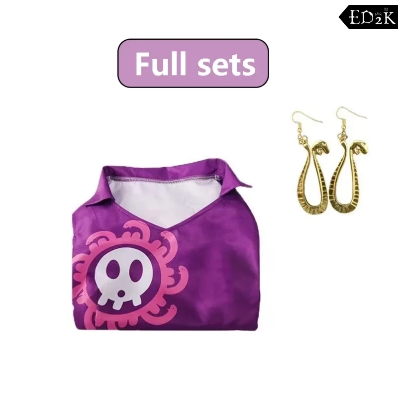One Piece: Boa Hancock | Purple Snake-themed Dress Cosplay Costume Set