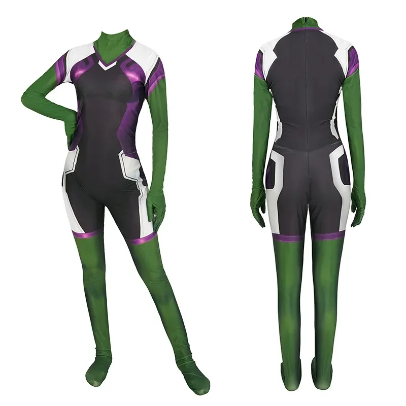 Alternative view of Savage She-Hulk: Jennifer Susan Walters (She-Hulk) | Spandex Bodysuit Cosplay Costume