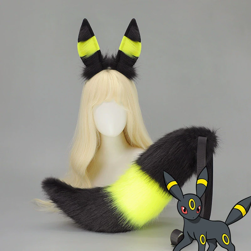 Pokémon: Umbreon (Noctali / Nachtara) | Cosplay Headband and Tail Set Props