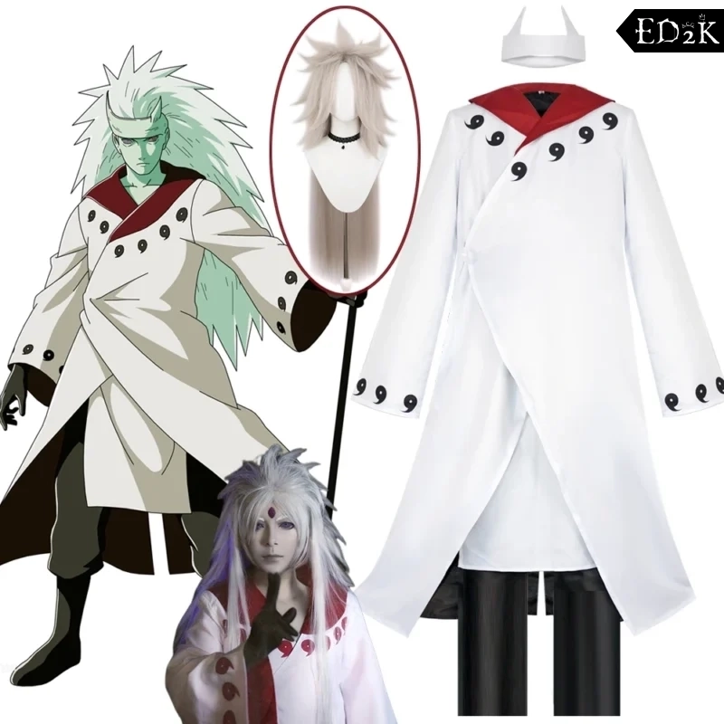 Naruto: Uchiha Madara | White Coat Cosplay Costume Set