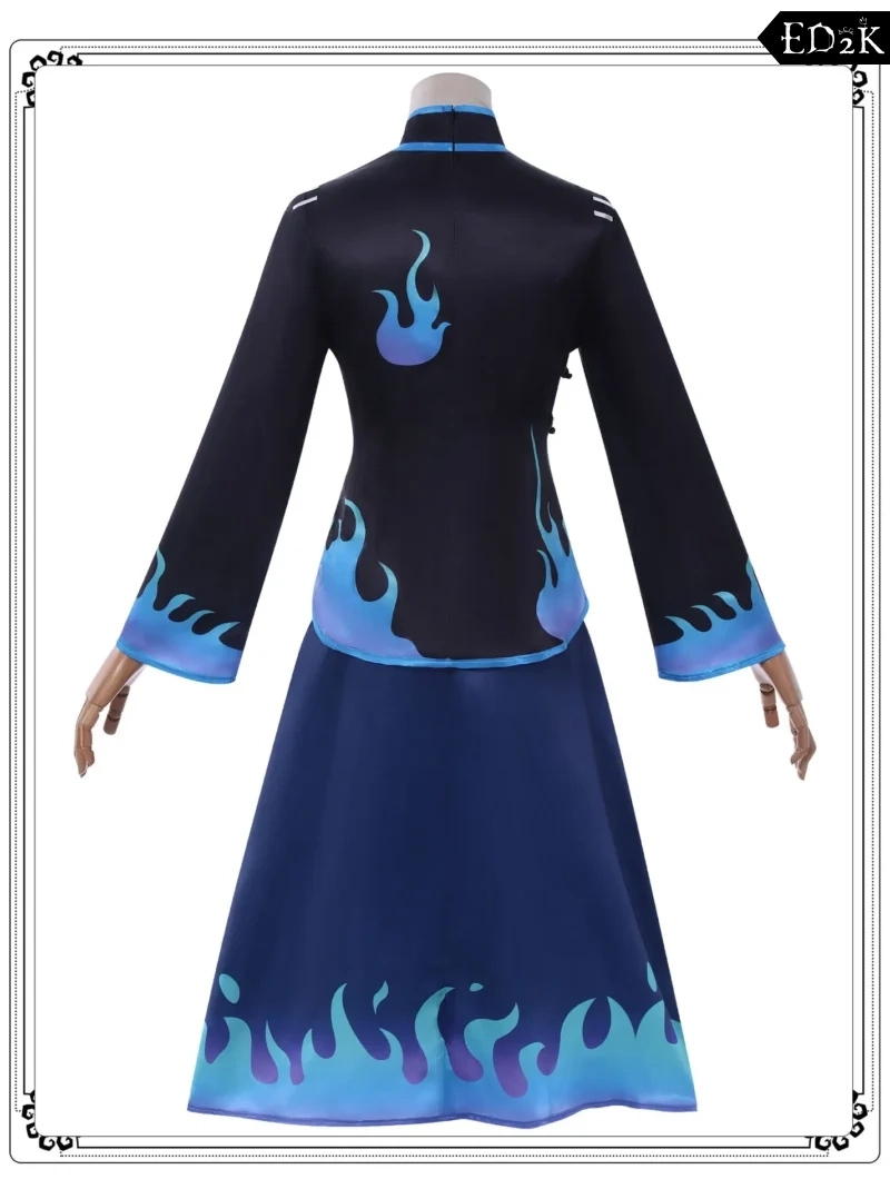 Identity Ⅴ: Qi Shiyi (Antiquarian) | Blue Cheongsam Uniform Costume Dress Cosplay