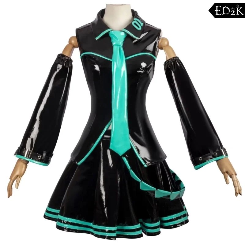Alternative view of VTuber: Vocaloid Hatsune Miku | Black Dress Cosplay Costume Set