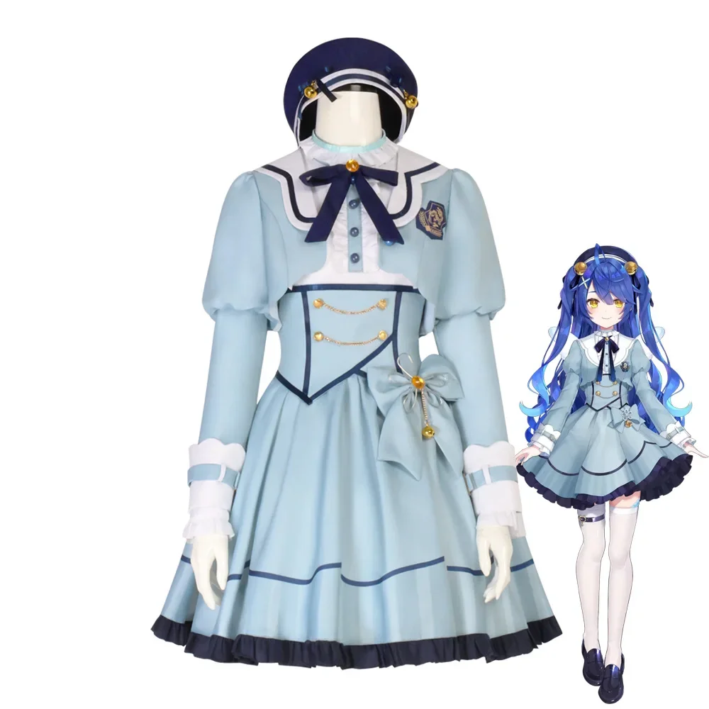 VTuber: Hololive Amamiya Kokoro | Blue Uniform Cosplay Costume