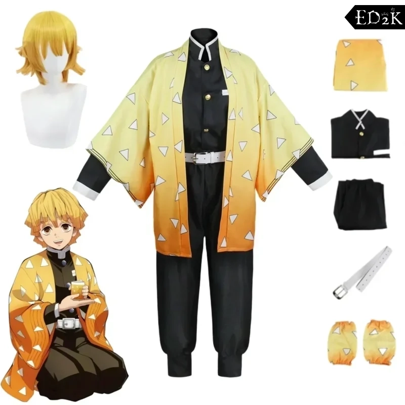 Demon Slayer: Kimetsu no Yaiba: Zenitsu Agatsuma | Yellow Cosplay Costume Set