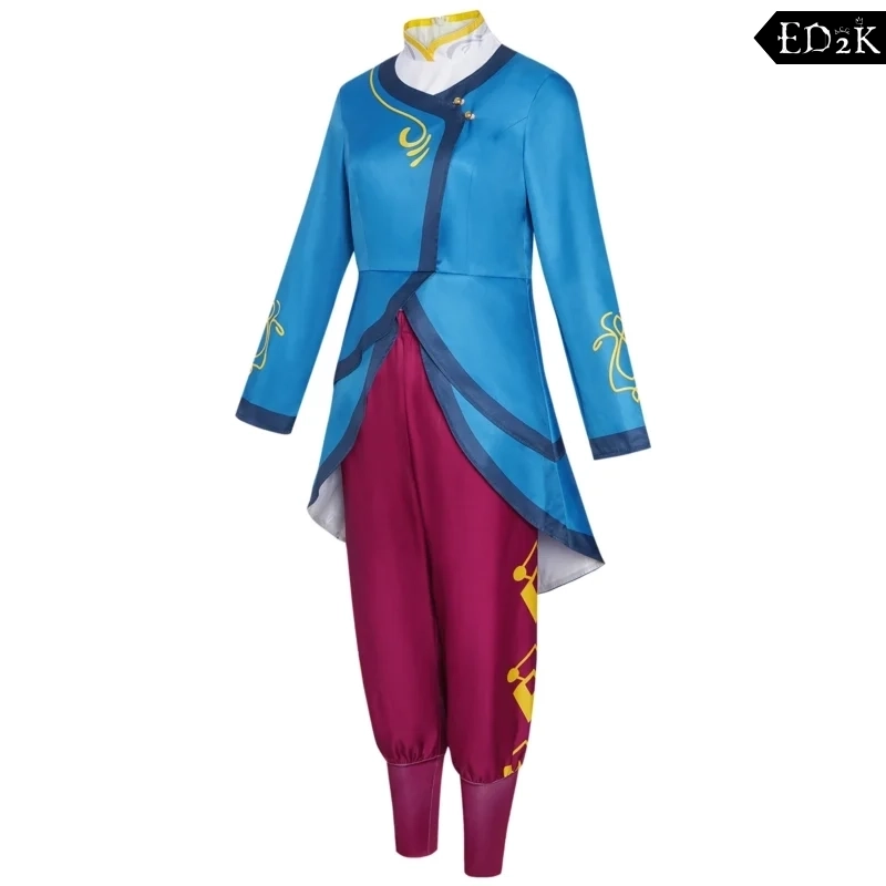 Spellbound: Ellian Princess | Blue Printed Cheongsam-Style Dress Costume Cosplay