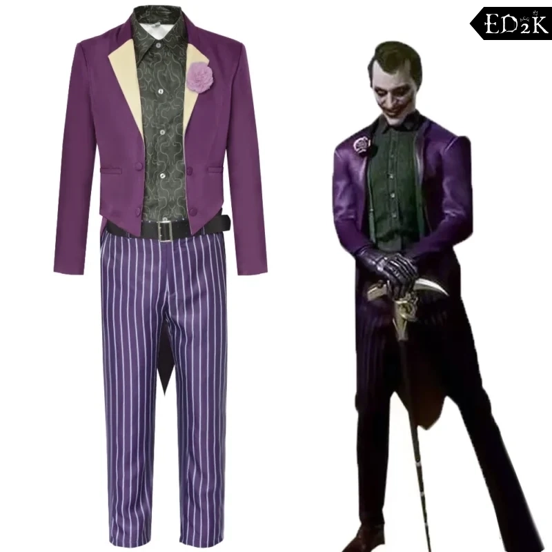 Mortal Kombat: The Joker Jester | Purple Striped Suit Costume Cosplay