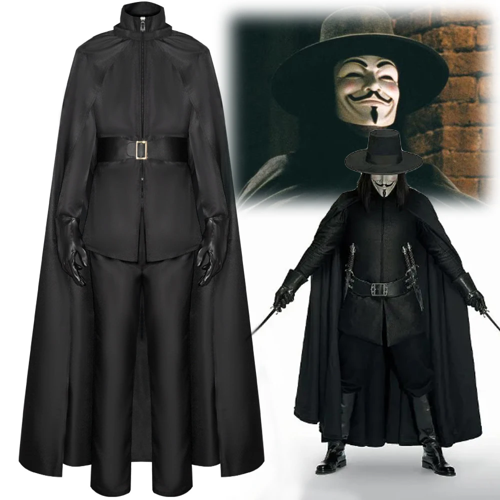V for Vendetta: Guy Fawkes | Black Costume Set Cosplay